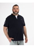 Polo piqué grande taille bleu marine
