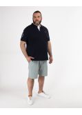 Polo piqué grande taille bleu marine