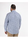 Chemise à fleurs grande taille bleu ciel