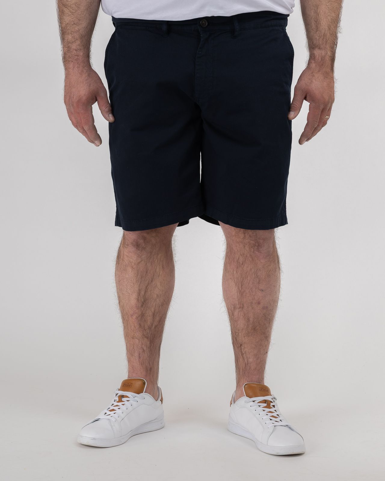 Short chino grande taille bleu marine