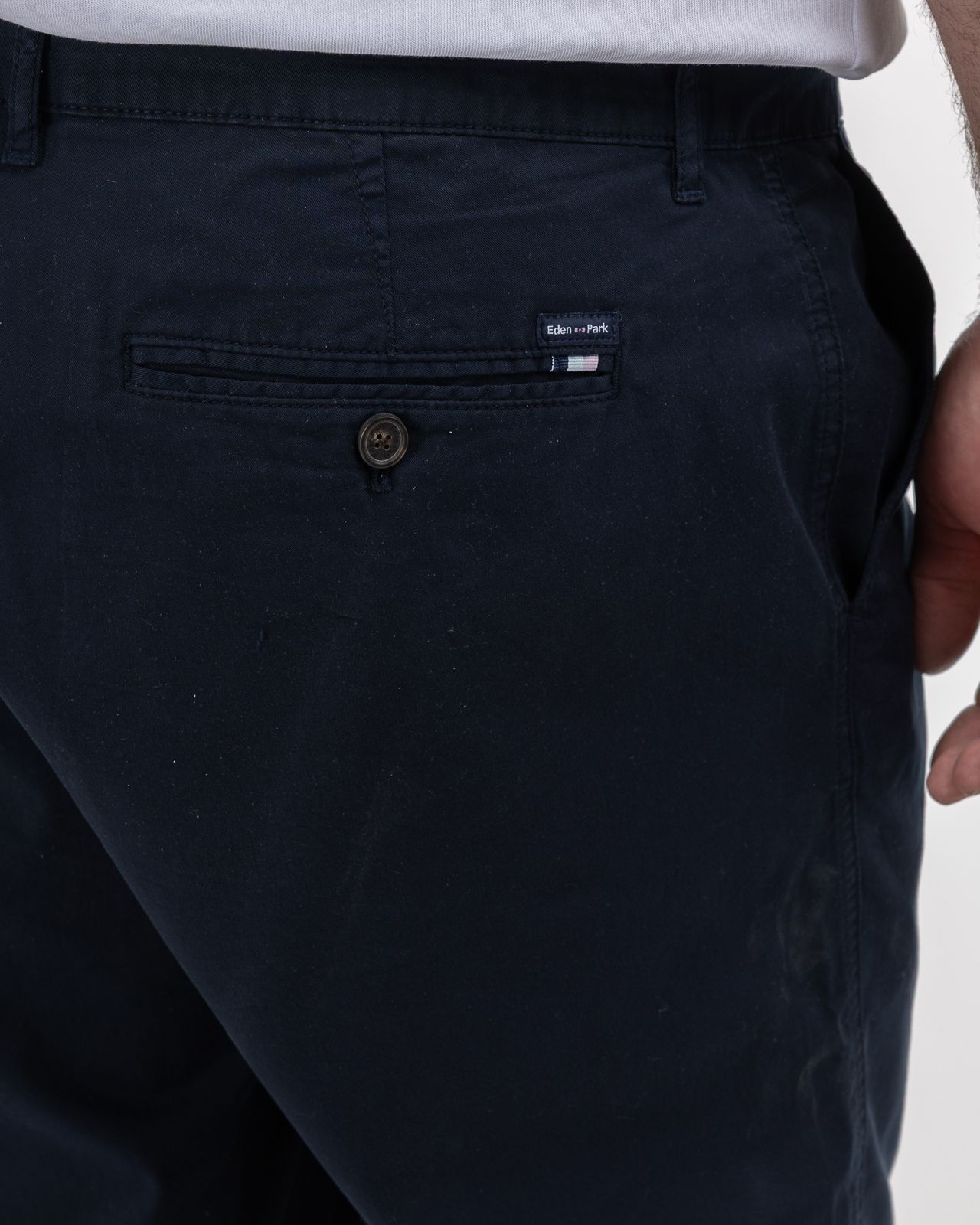 Short chino grande taille bleu marine