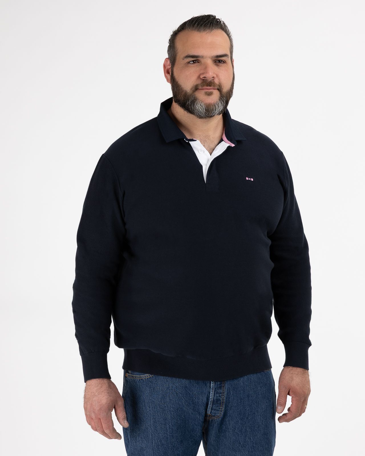 Pull grande taille bleu marine