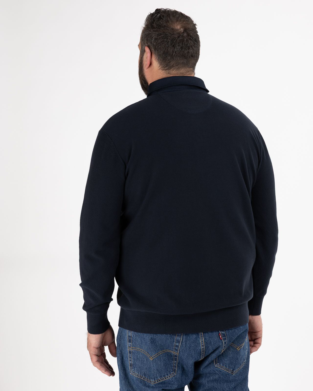 Pull grande taille bleu marine