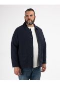 Surchemise en coton lin grande taille bleu marine
