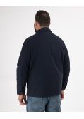 Surchemise en coton lin grande taille bleu marine