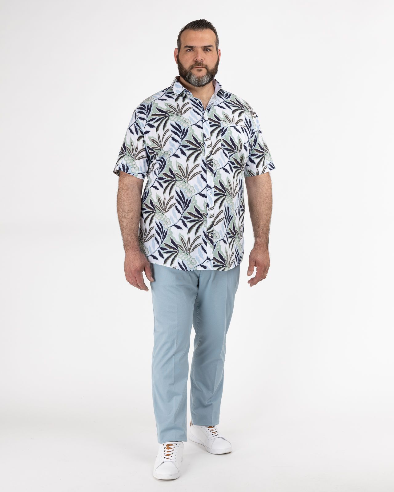 Chemisette grande taille vert facile à repasser