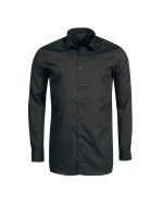 Chemise noire cintrée  : manches extra longues 72 cm