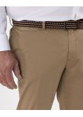 Pantalon chino en twill avec ceinture grande taille beige