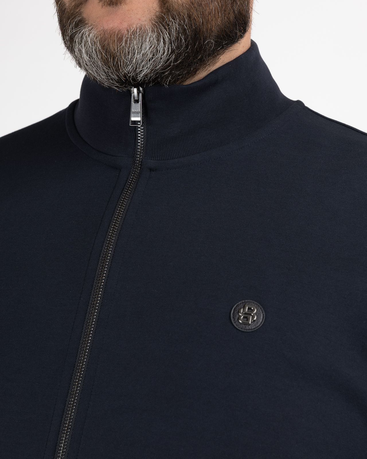 Haut de survêtement jersey grande taille bleu marine