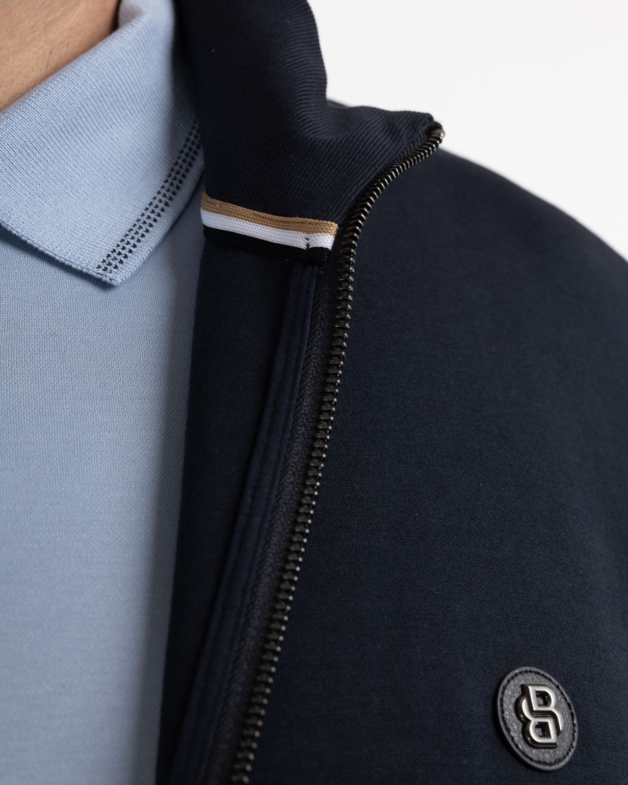 Haut de survêtement jersey grande taille bleu marine