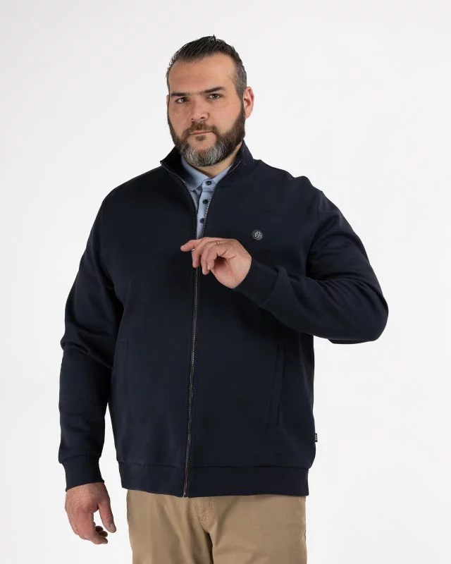 Haut de survêtement jersey grande taille bleu marine