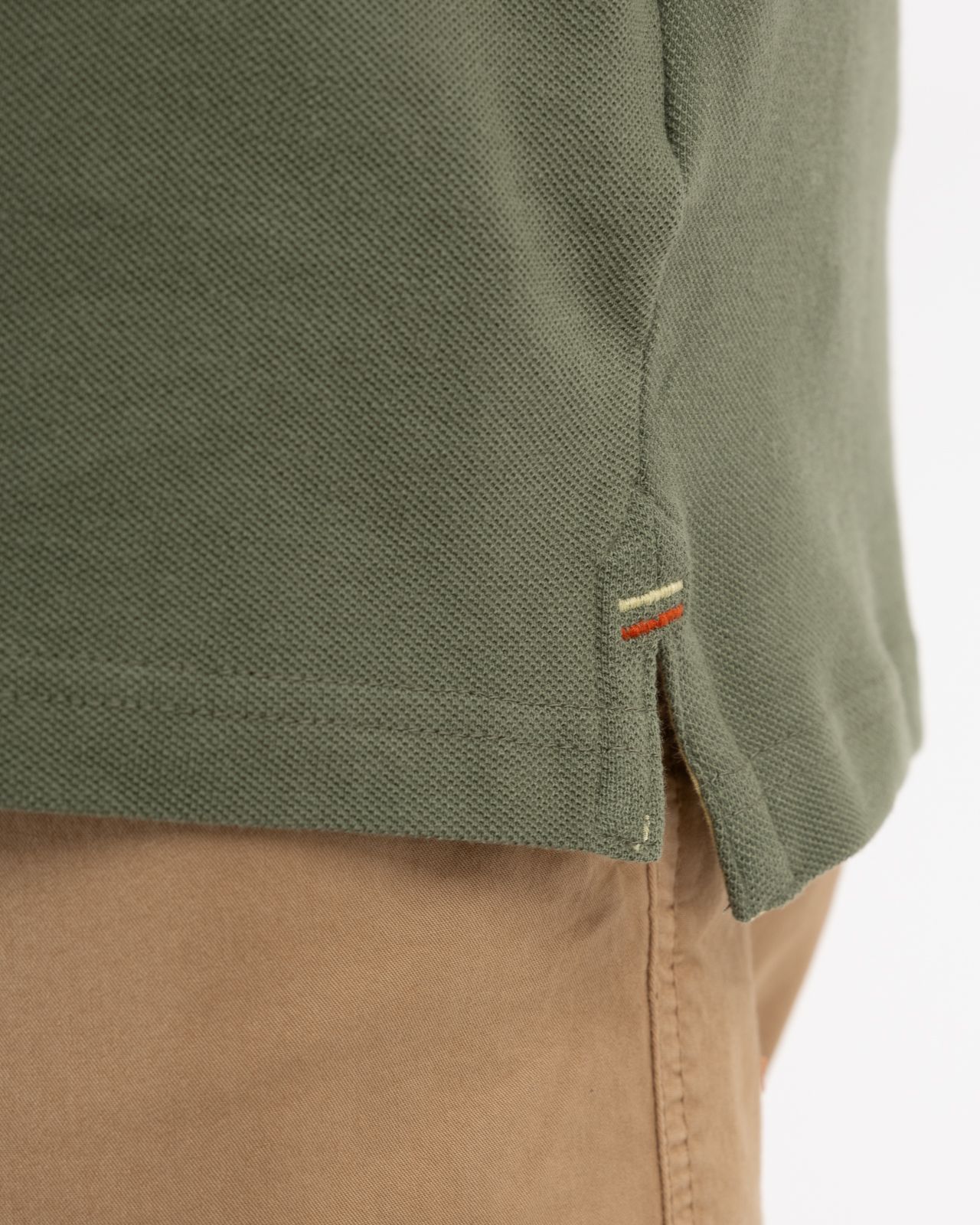 Polo piqué grande taille vert kaki