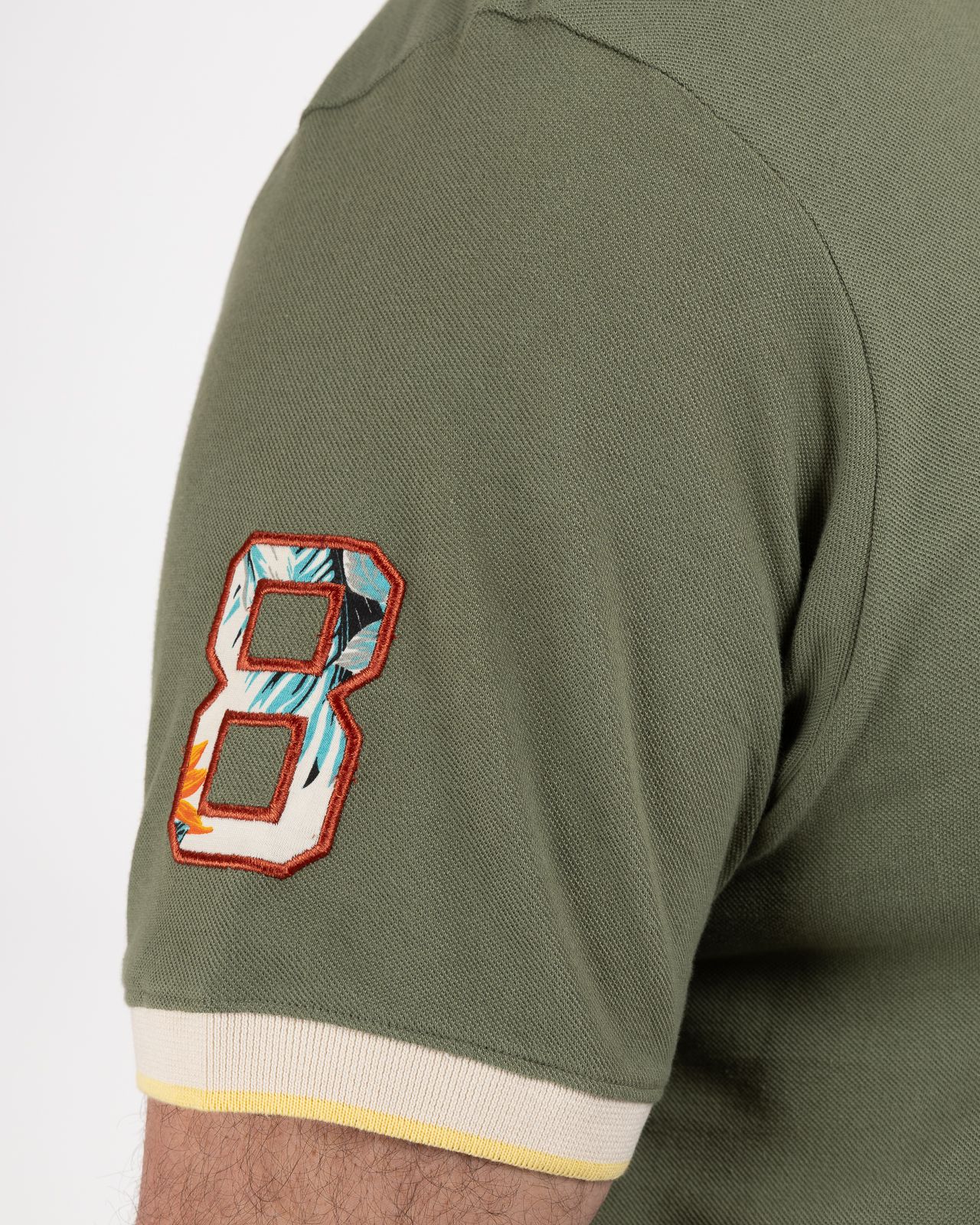 Polo piqué grande taille vert kaki