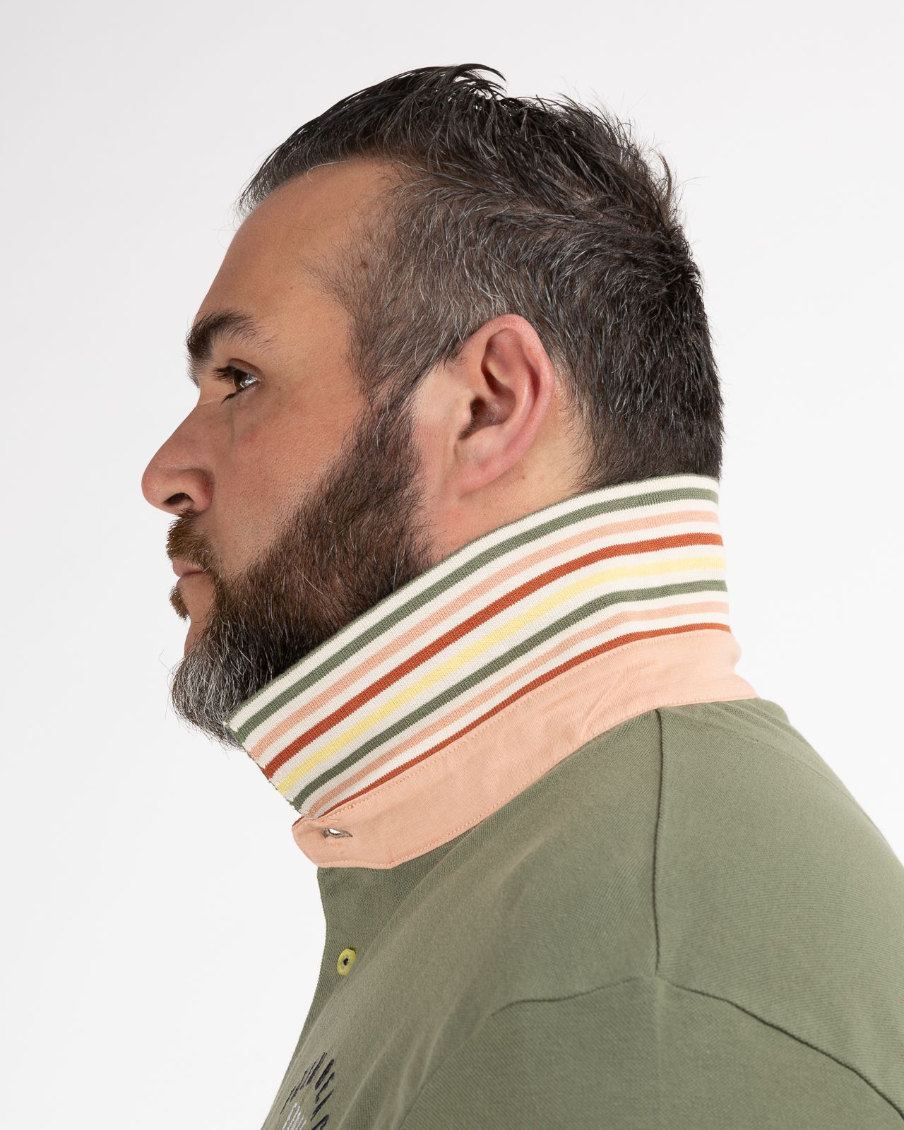 Polo piqué grande taille vert kaki