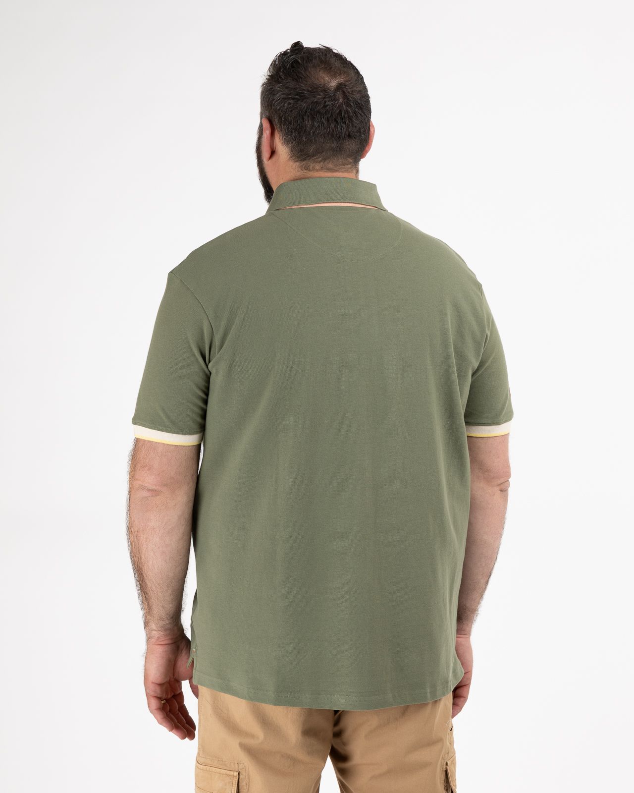 Polo piqué grande taille vert kaki
