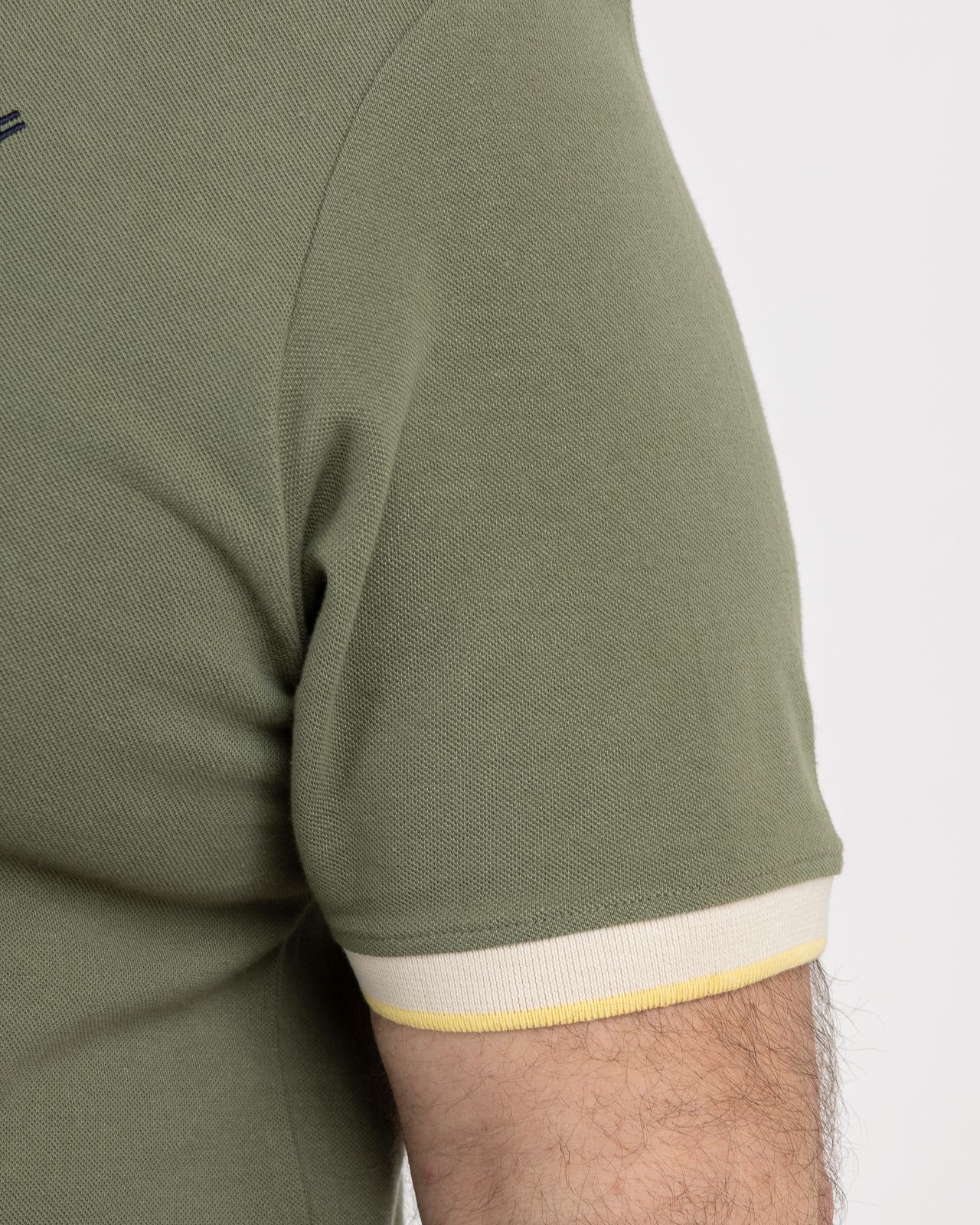 Polo piqué grande taille vert kaki