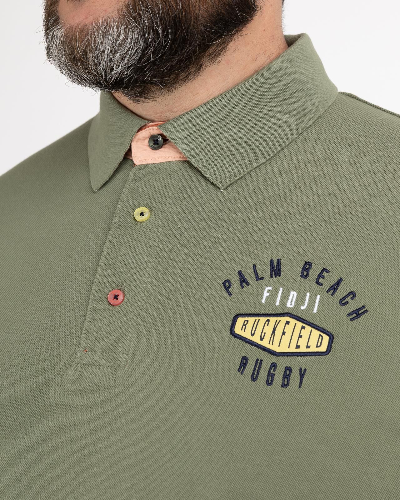Polo piqué grande taille vert kaki