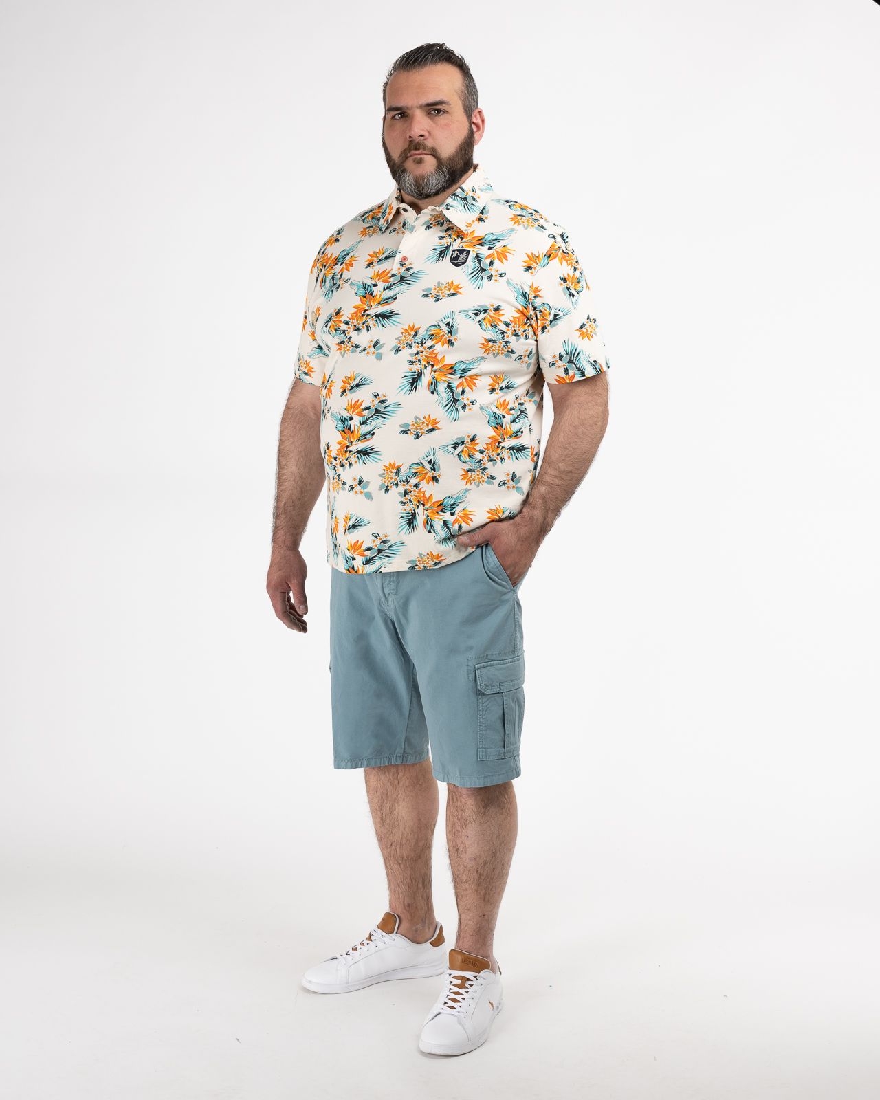 Polo jersey grande taille écru