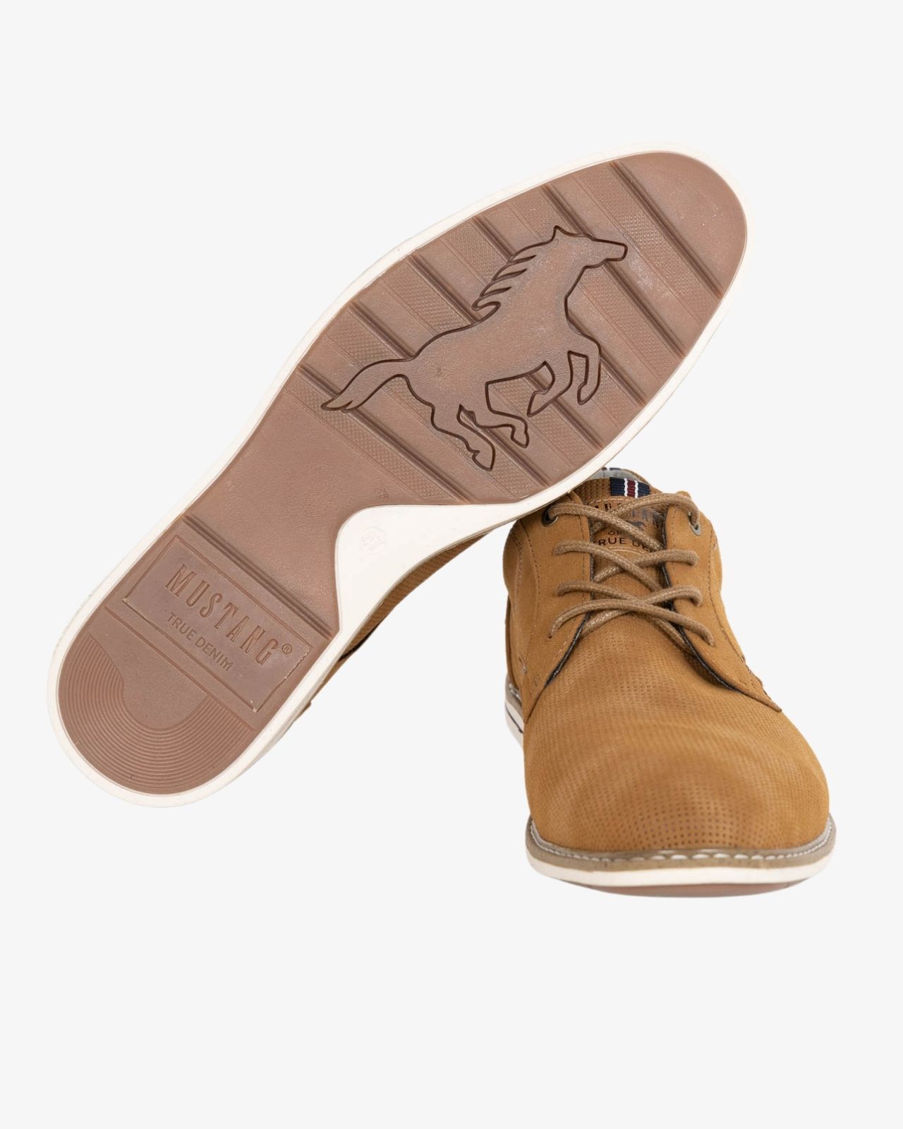 Chaussures suede grande taille cognac