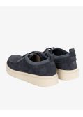 Chaussures en suede grande taille bleu marine