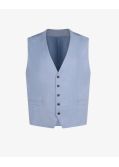 Gilet de costume effet lin grande taille bleu ciel