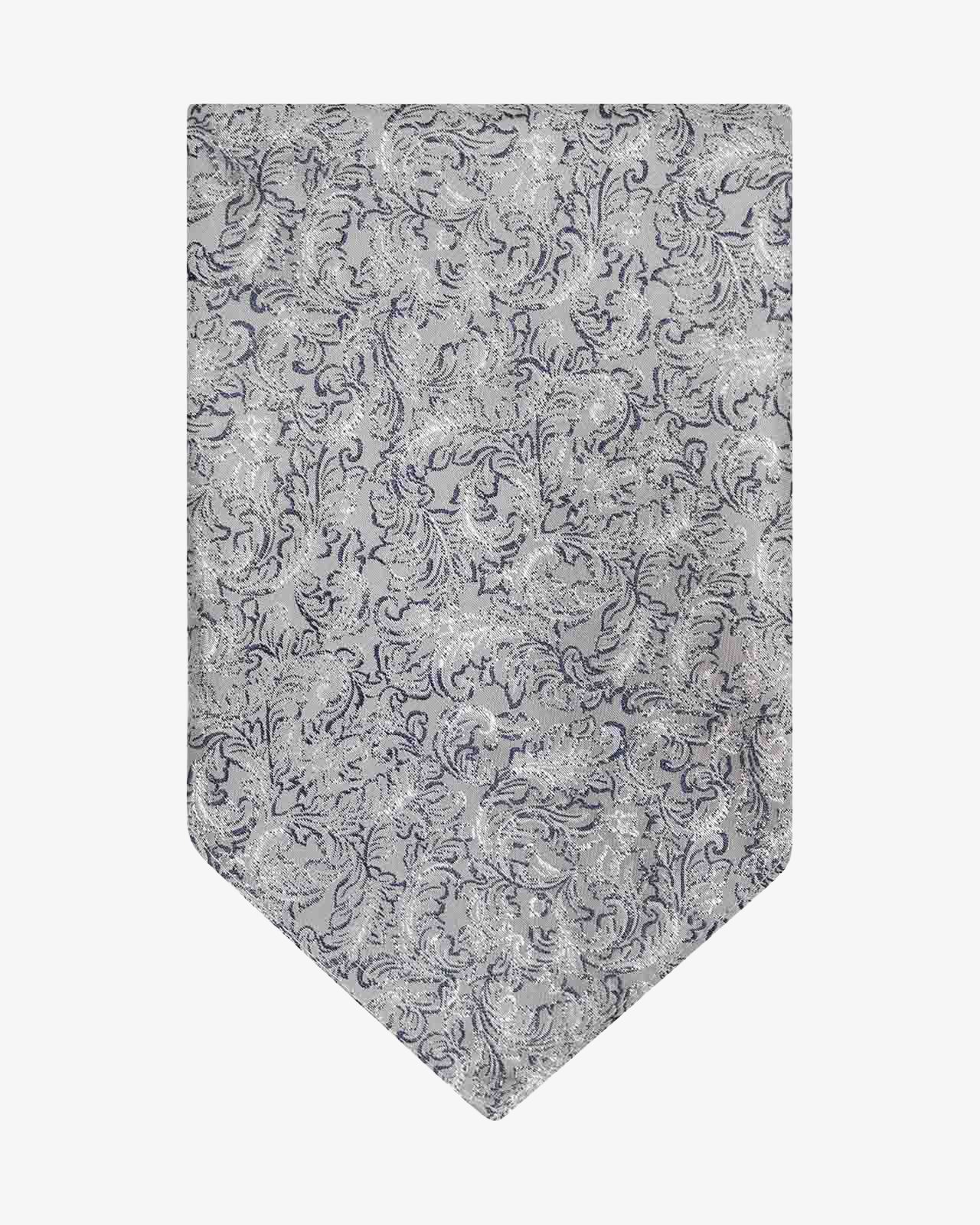 Lavallière et pochette paisley grande taille gris