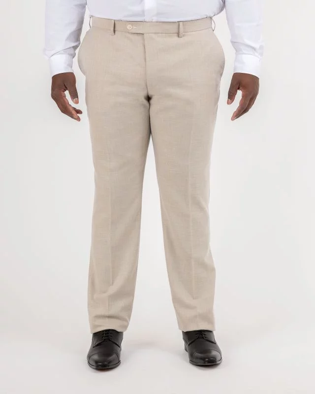 Pantalon de costume homme grand beige