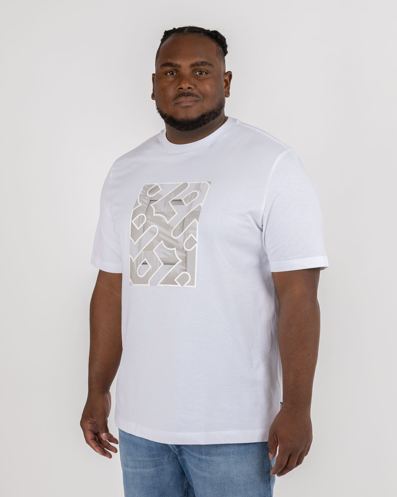 T-shirt imprimé grande taille blanc