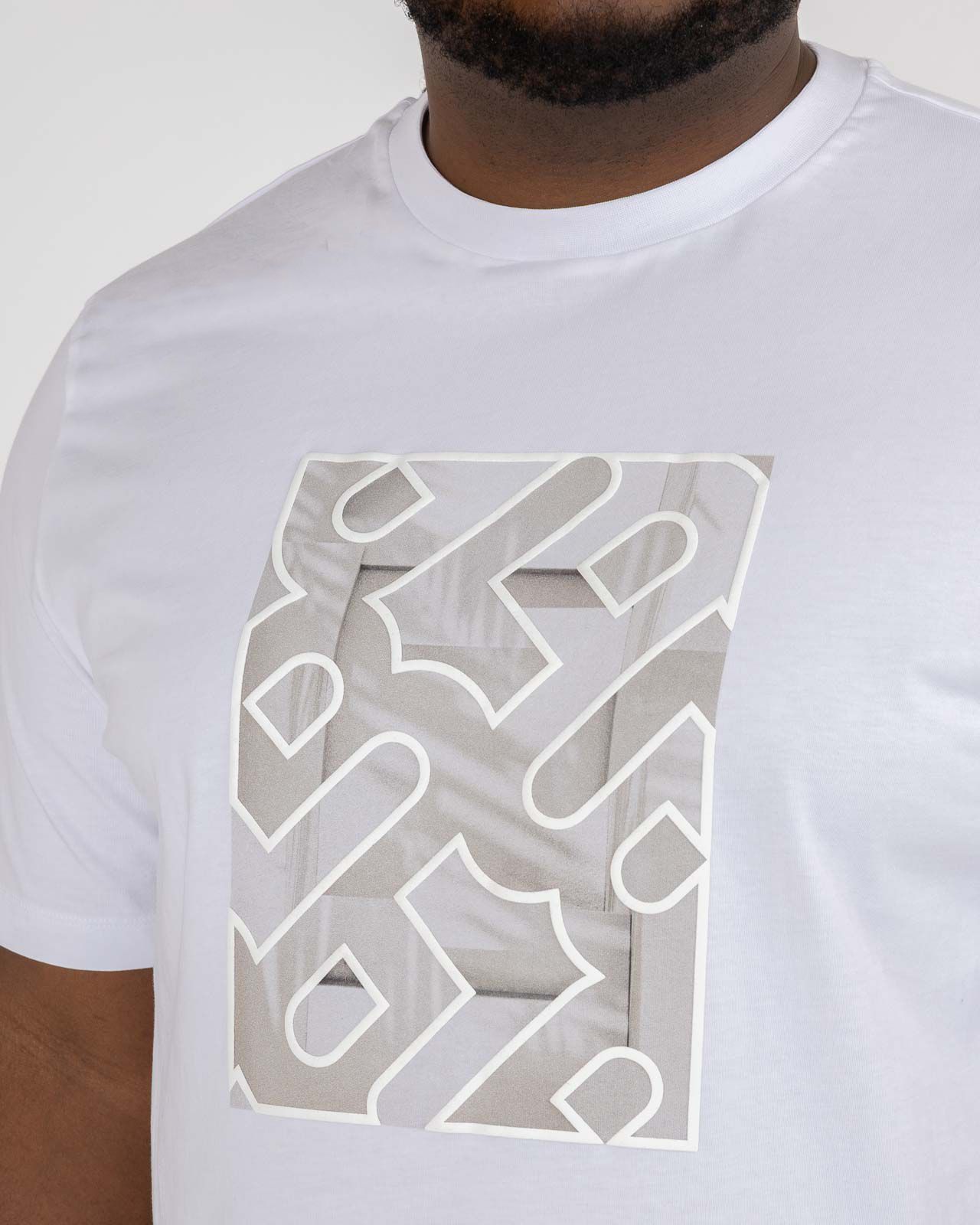 T-shirt imprimé grande taille blanc