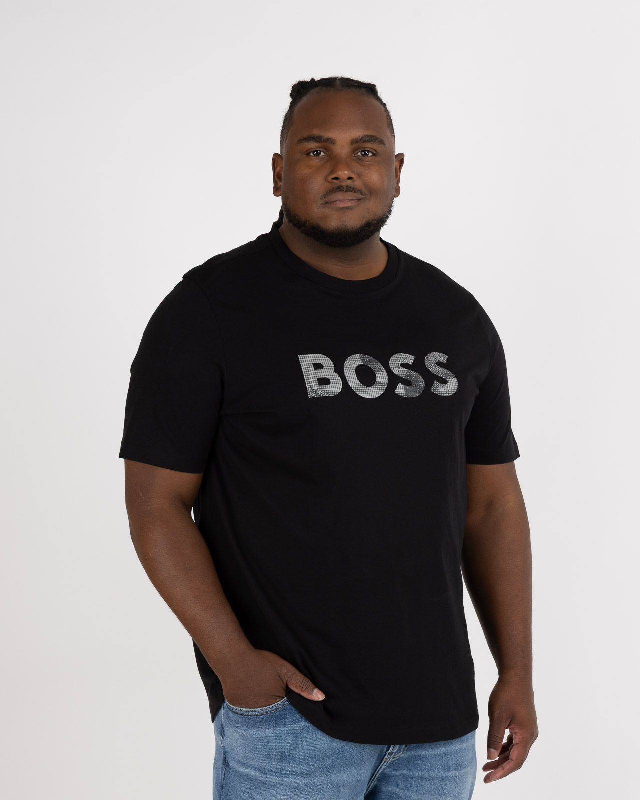 T-shirt BOSS grande taille noir