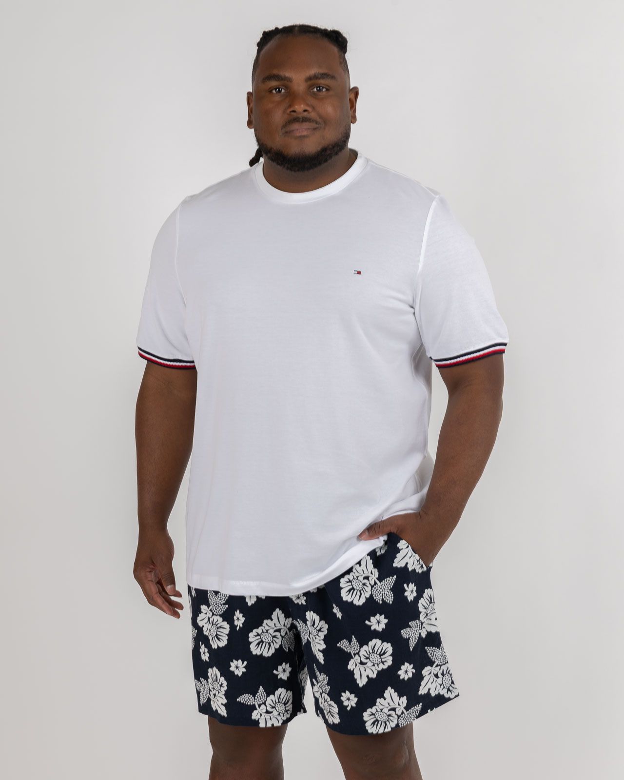 T-shirt piqué grande taille blanc