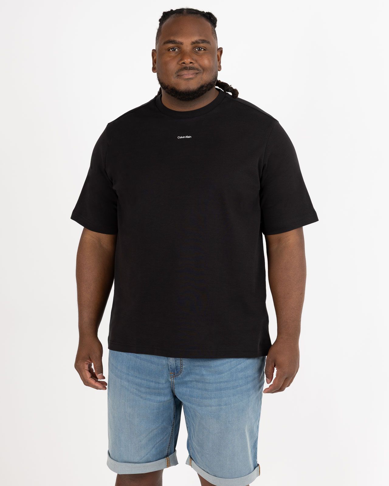 T-shirt interlock grande taille noir