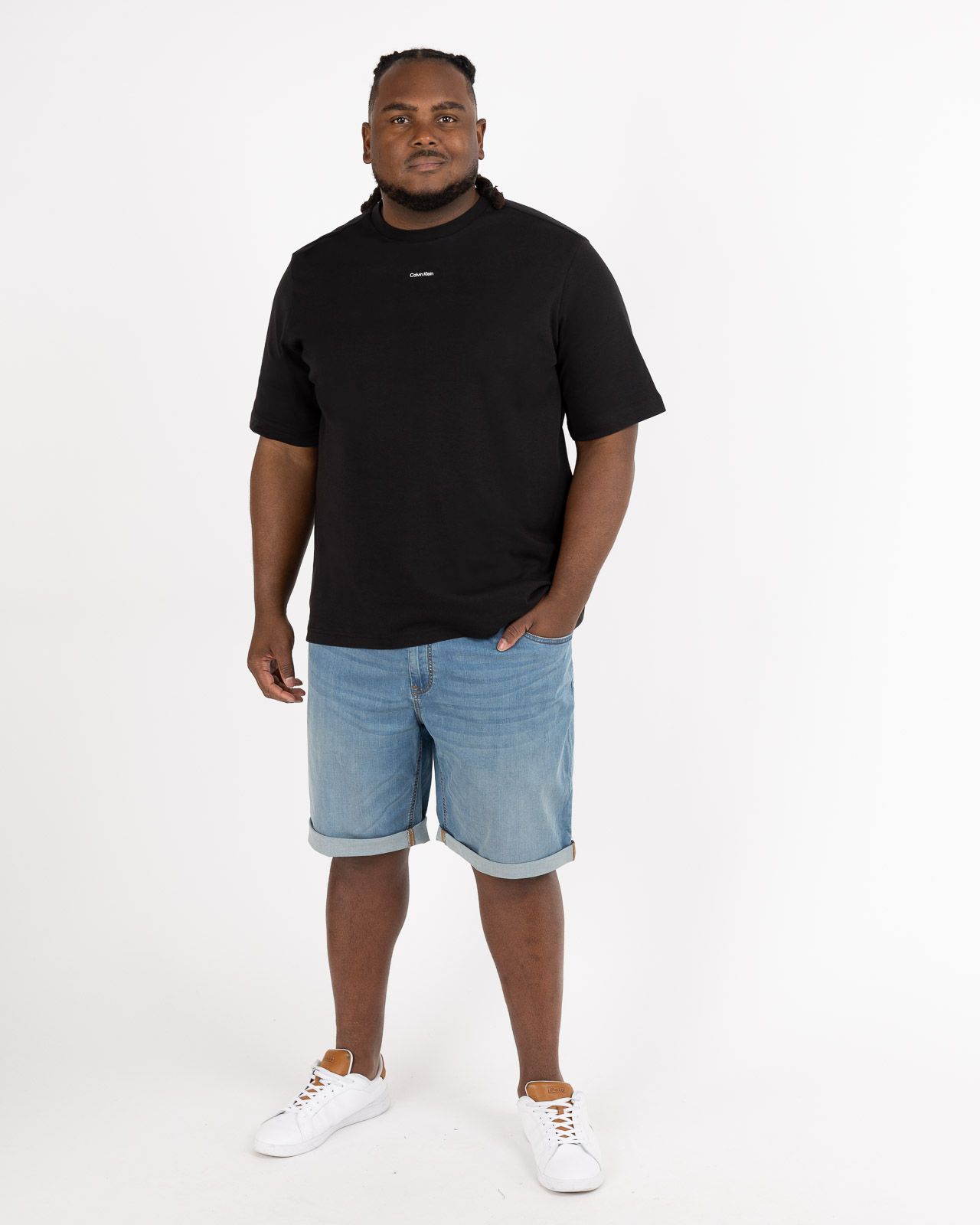 T-shirt interlock grande taille noir