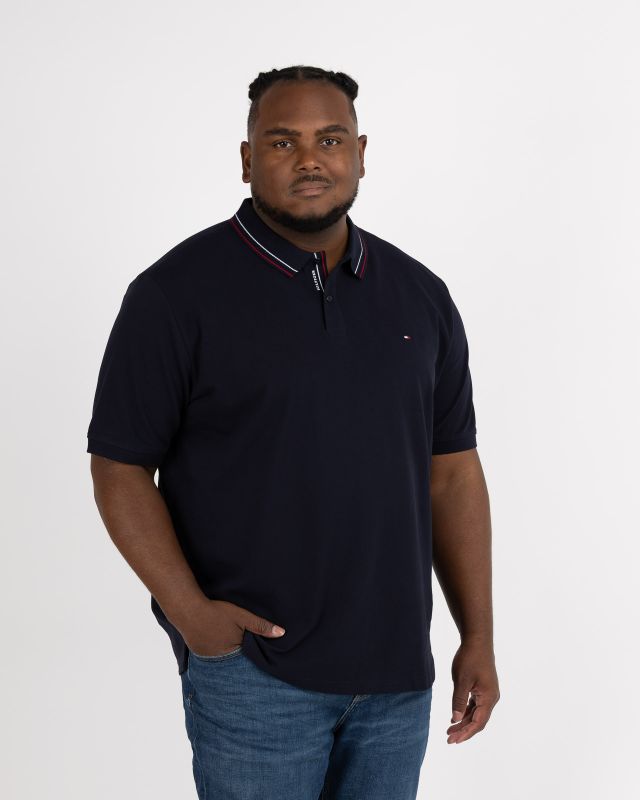 Polo piqué grande taille bleu marine