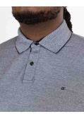 Polo piqué oxford grande taille bleu indigo