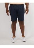 Short en coton lin grande taille bleu marine
