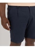 Short en coton lin grande taille bleu marine