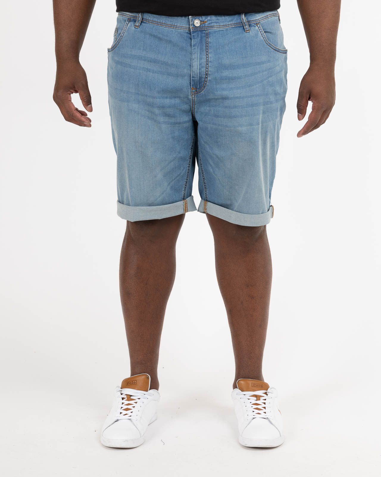 Short en jean grande taille bleu