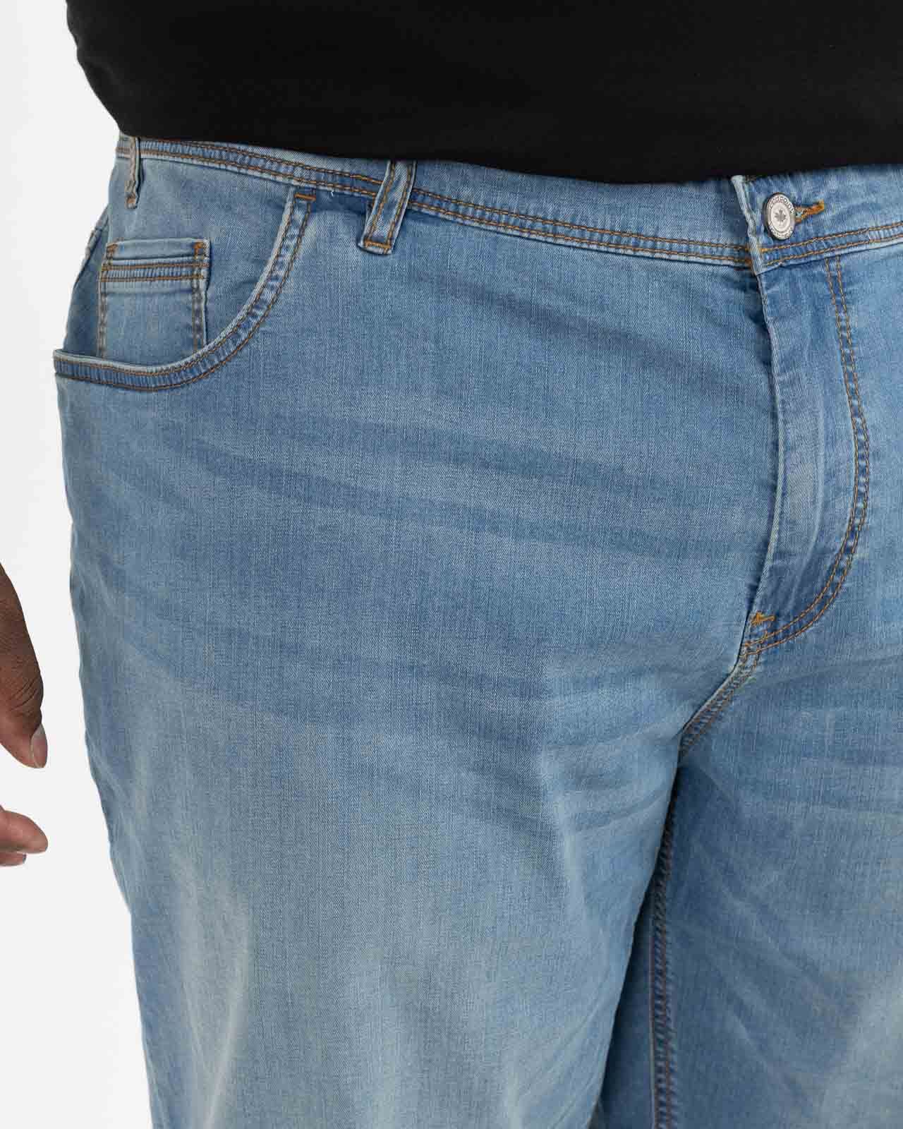 Short en jean grande taille bleu