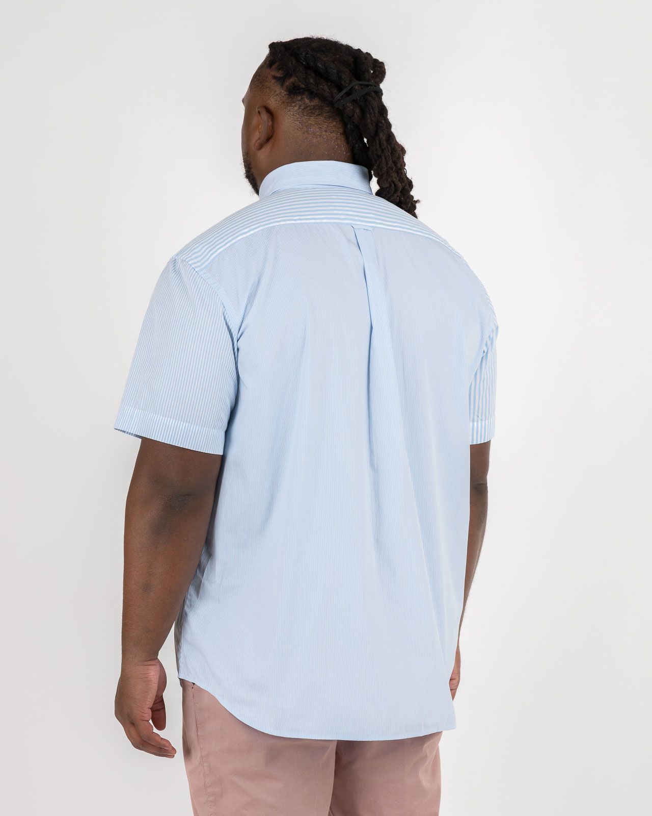 Chemisette rayée grande taille bleu ciel