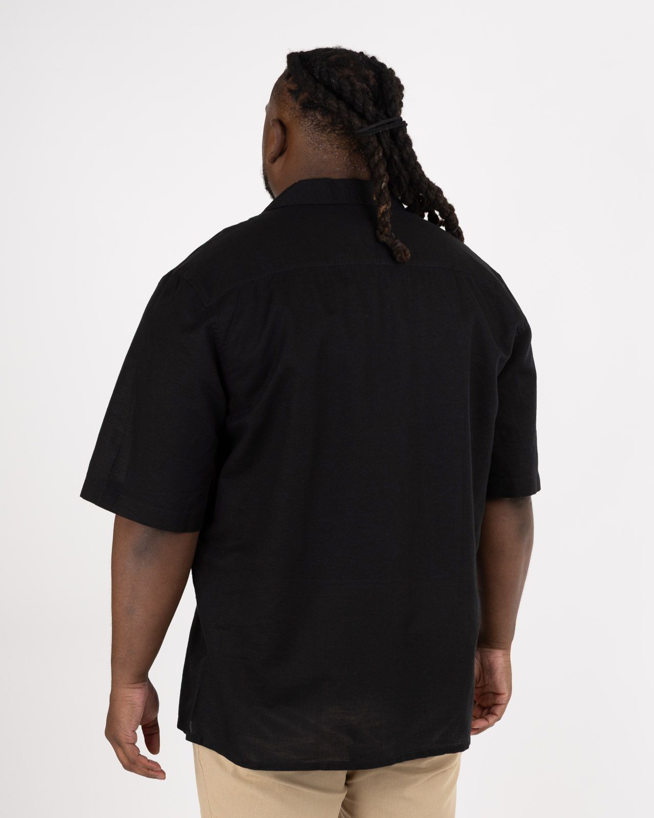 Chemisette col cubain grande taille noir