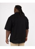 Chemisette col cubain grande taille noir