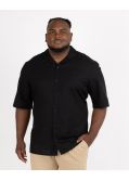 Chemisette col cubain grande taille noir