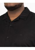 Chemisette col cubain grande taille noir