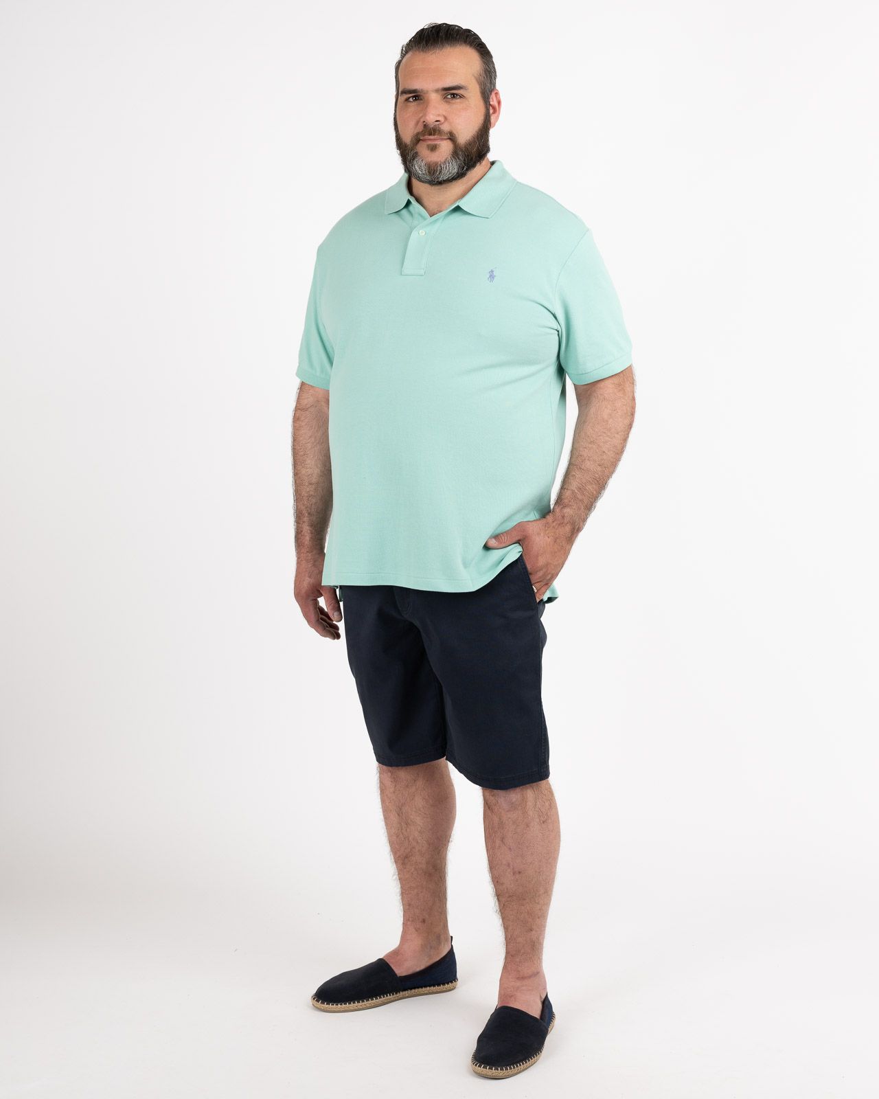 Short chino grande taille bleu marine