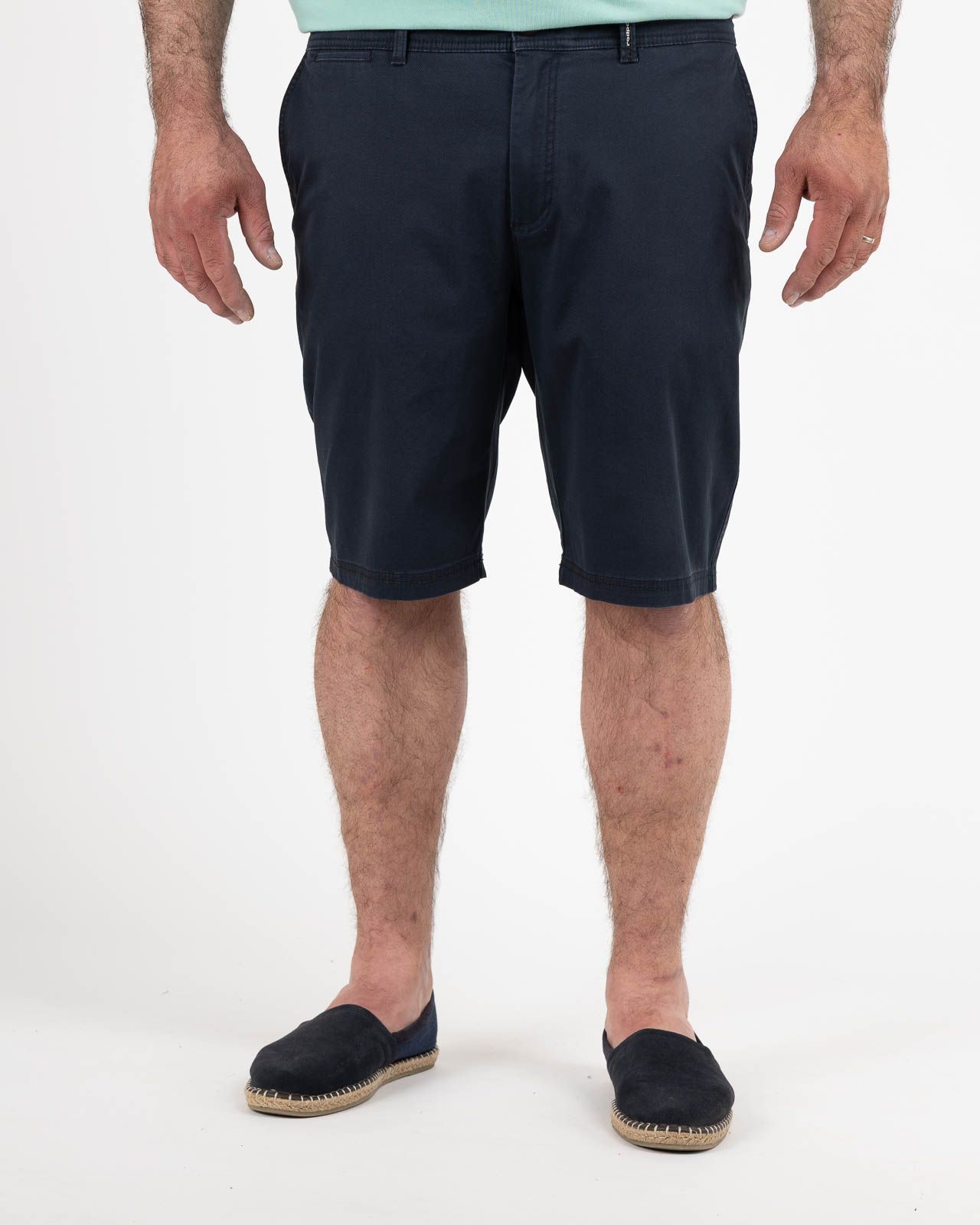Short chino grande taille bleu marine