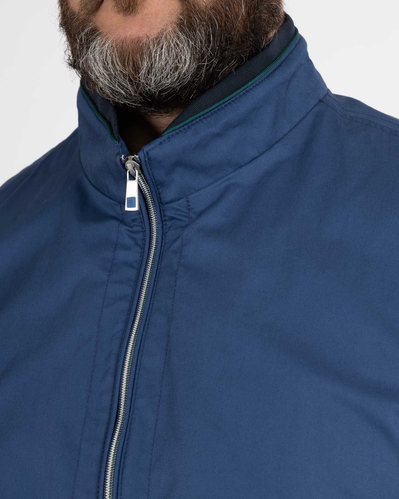 Blouson grande taille bleu