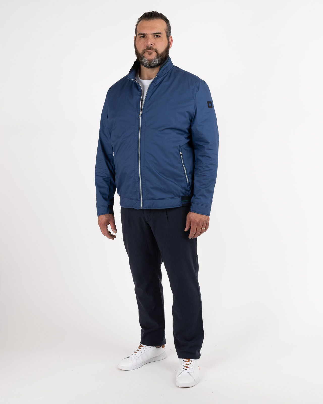 Blouson grande taille bleu