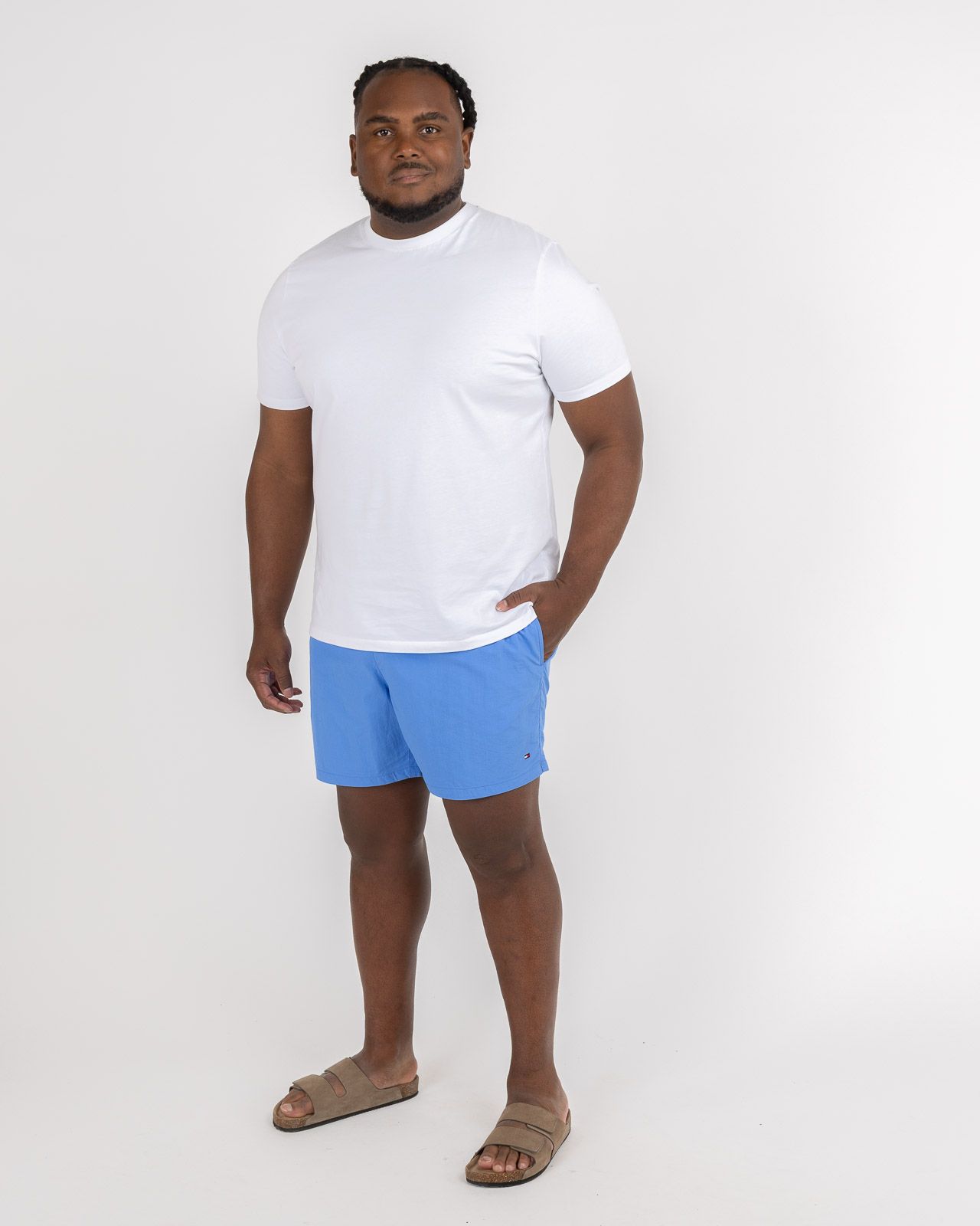 Short de bain grande taille bleu