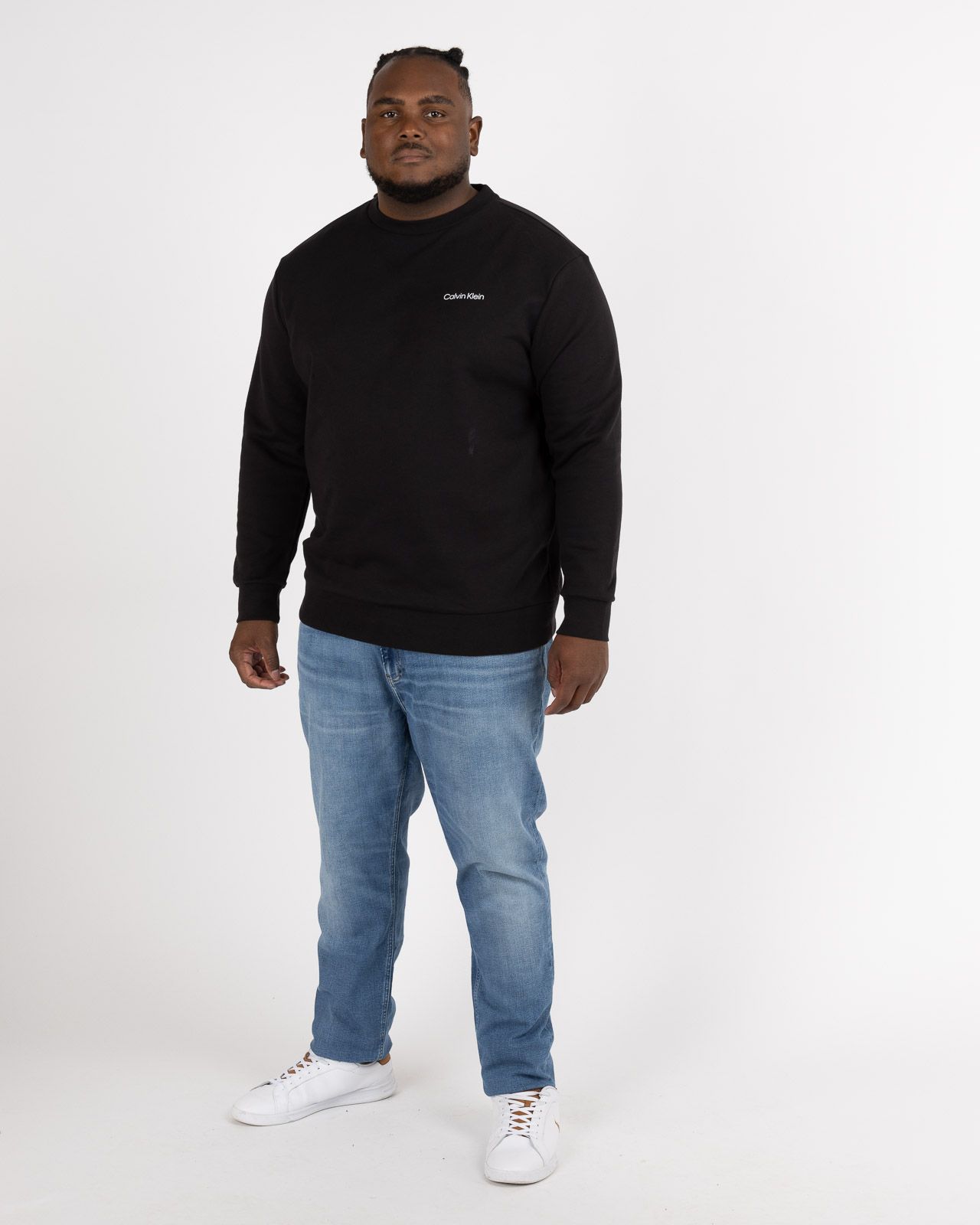 Sweat col rond grande taille noir